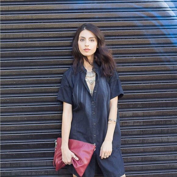 Current/Elliott Oversized chambray Shirt Dress XS (size 0) - Picture 2 of 8